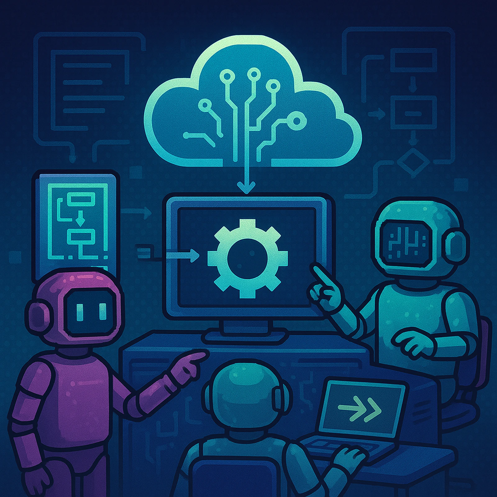 AI agents collaborating inside a control centre