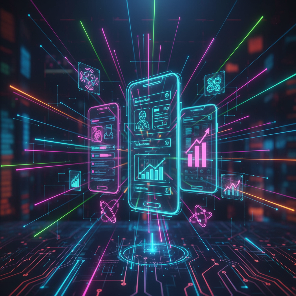 Developers testing interactive mobile app prototypes